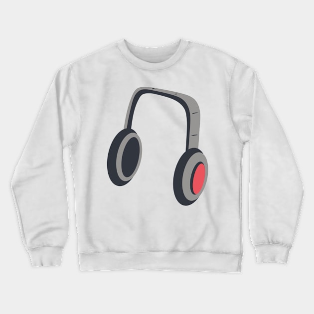 Music Headphones Crewneck Sweatshirt by MajorCompany